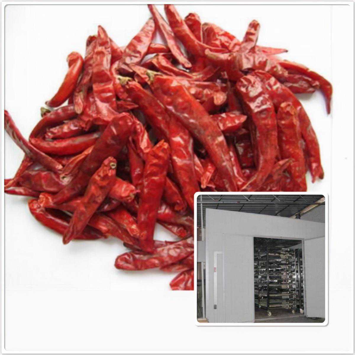 辣椒烘干设备之热泵辣椒烘干的烘干过程和工艺