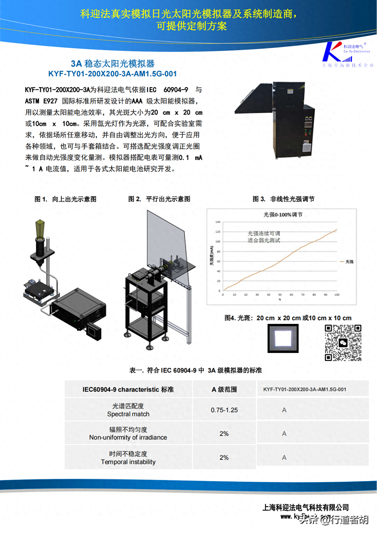 模拟太阳光源光电产品测试全光谱太阳光模拟器